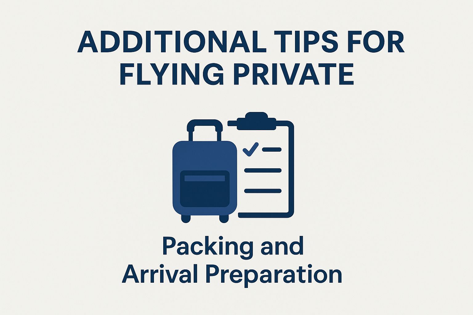 Additional Tips for Flying Private
