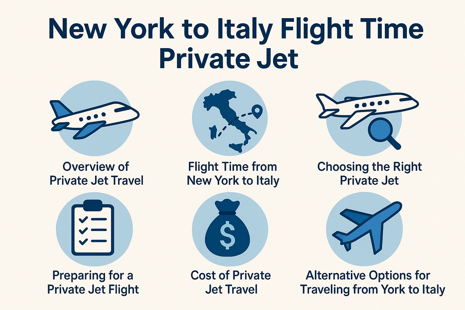 New York to Italy Flight Time Private Jet