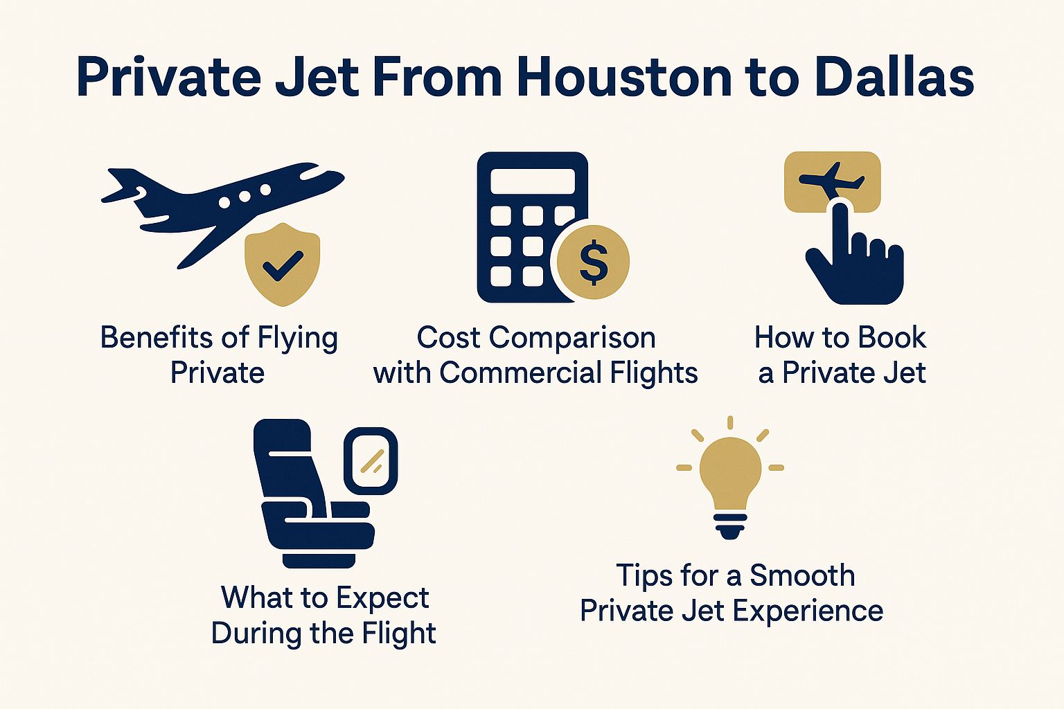 Private Jet From Houston to Dallas