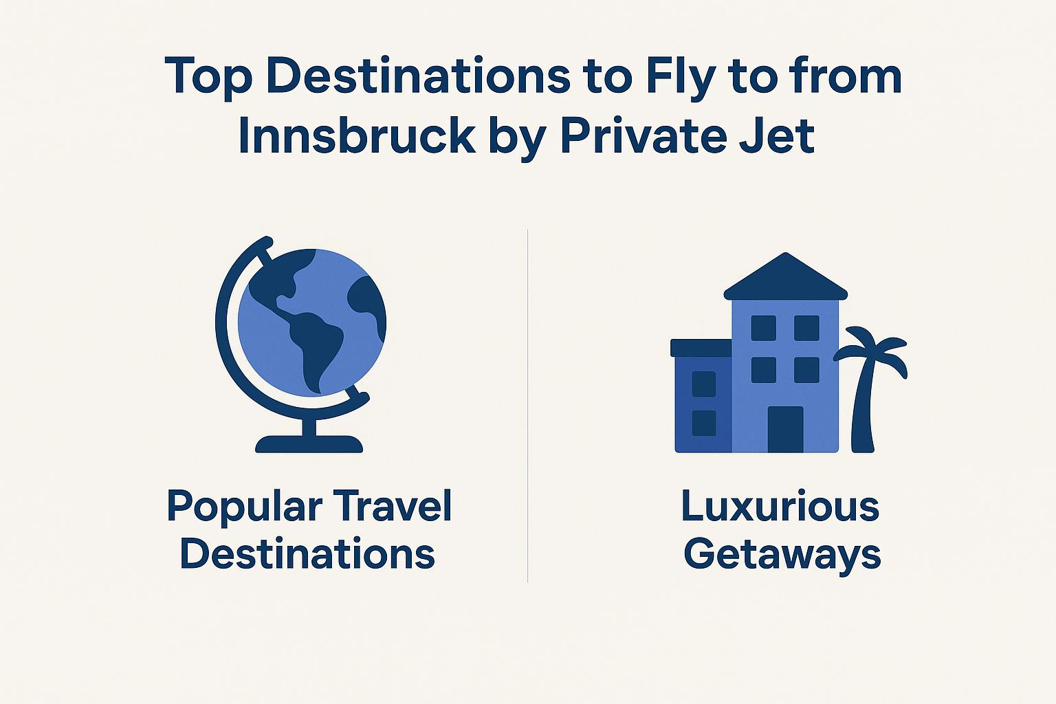 Top Destinations to Fly to from Innsbruck by Private Jet