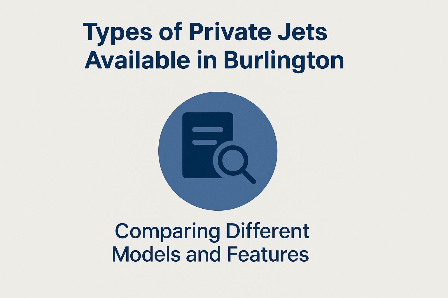 Types of Private Jets Available in Burlington