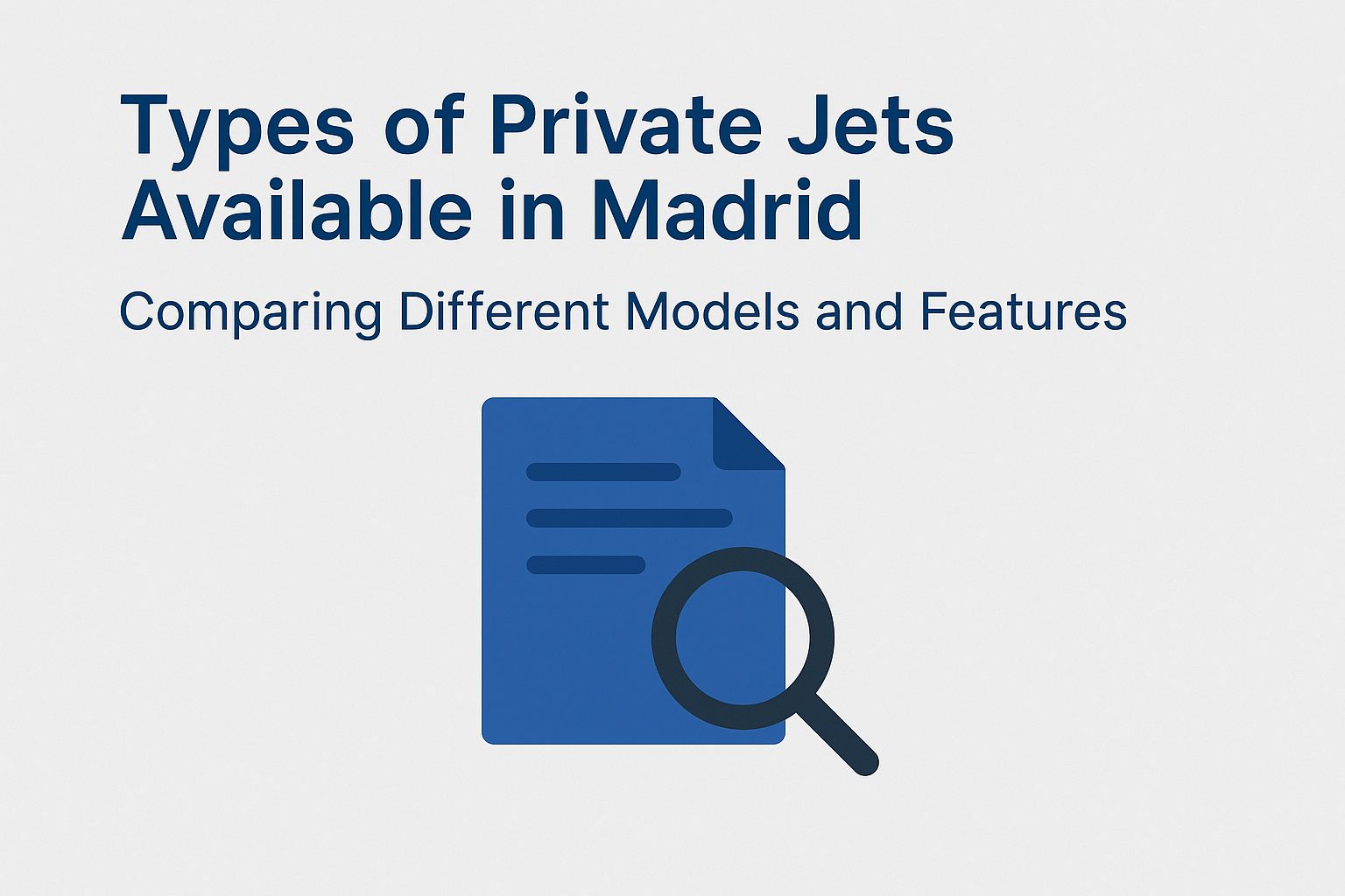 Types of Private Jets Available in Madrid